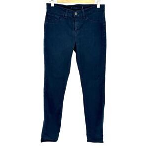 J Brand Size 27 Dark Blue Straight Leg Pants Mid Rise 5 Pockets Casual Office